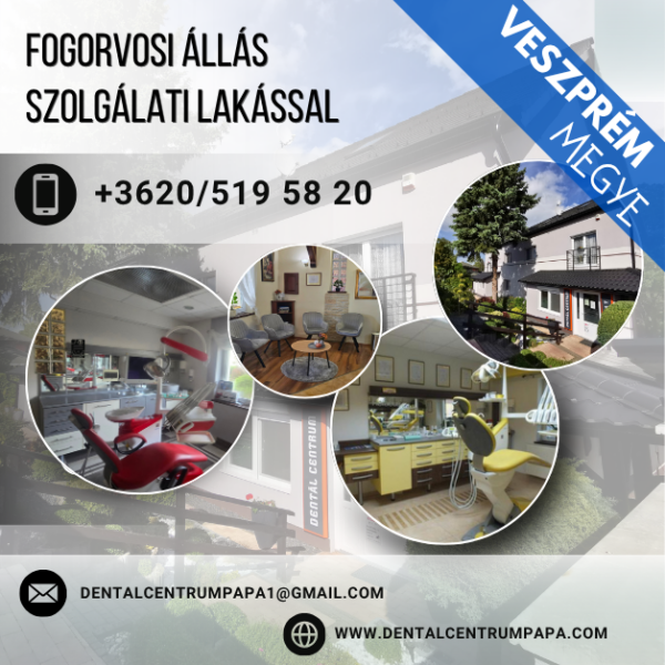 Fogorvosi állás – szolgálati lakással – Veszprém megye